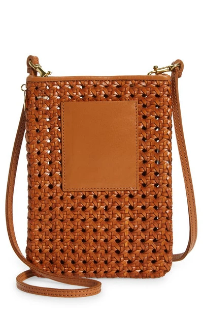 Clare V. Leather Woven Shoulder Bag - Brown Shoulder Bags, Handbags -  W2437461