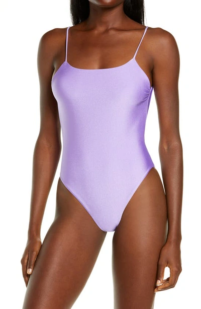 Shop Jade Swim Trophy One-piece Swimsuit In Iris Sheen