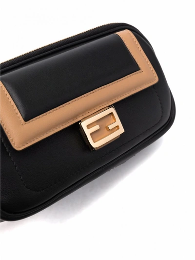 Shop Fendi Baguette Mini Leather Bag