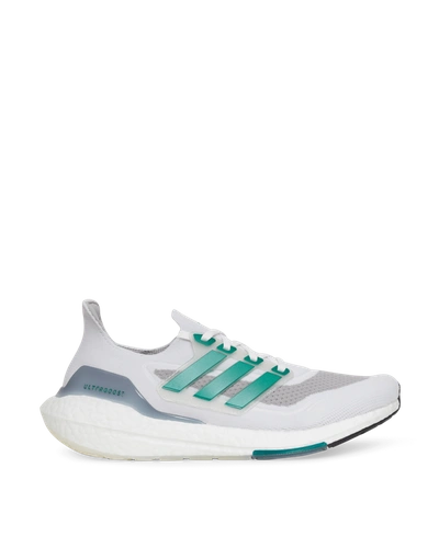 Shop Adidas Originals Ultraboost 21 Sneakers In Ftwr White/sub Green