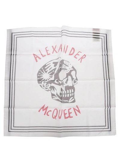 Shop Alexander Mcqueen Skull Print Scarf In Multi