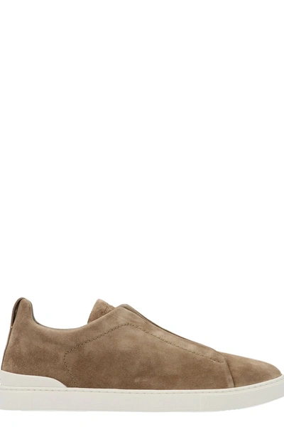 Shop Ermenegildo Zegna Slip In Beige