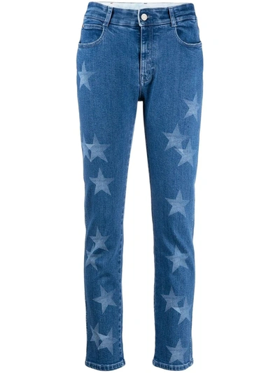 Shop Stella Mccartney Star Printed Slim Jeans. In Blue