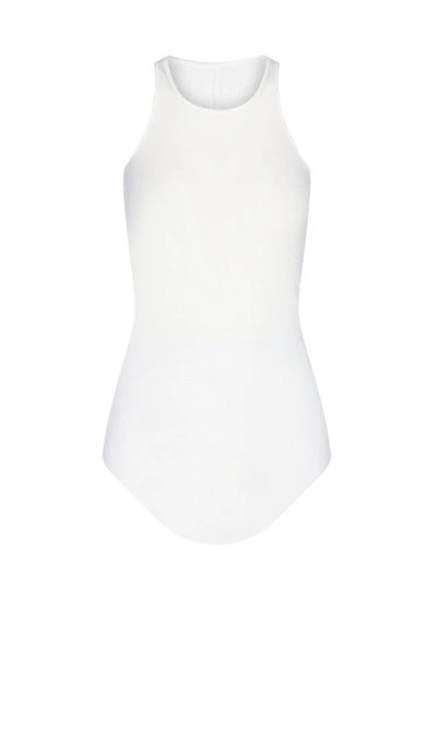 Shop Rick Owens Ribbed Knit Tank Top In White