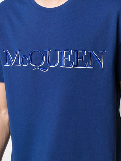 Shop Alexander Mcqueen T-shirts And Polos Blue