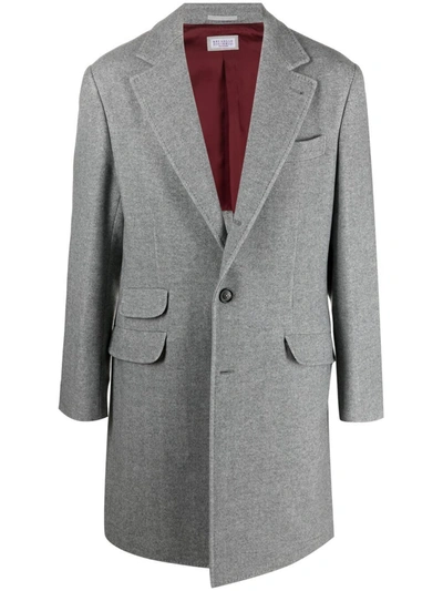 Shop Brunello Cucinelli Coats Grey