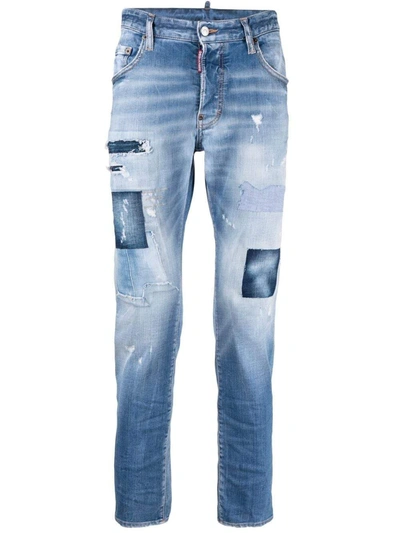 Dsquared2 Ripped Denim Jeans With Patches | ModeSens
