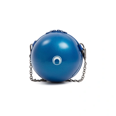 Shop Marine Serre Mini Ball Bag In Blue