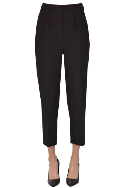 Shop Dondup Charlie Cropped Trousers In Black