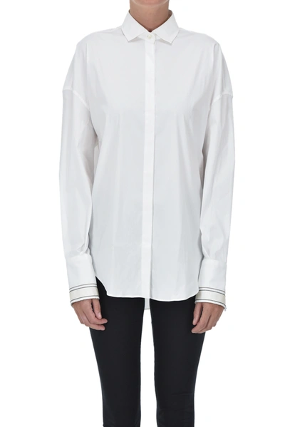 Shop Brunello Cucinelli Stretch Cotton Shirt In White