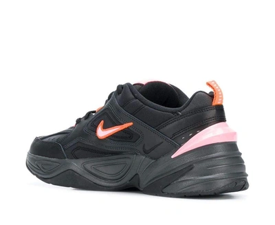 Shop Nike M2k Tekno Black/sunset Pulse Sneakers