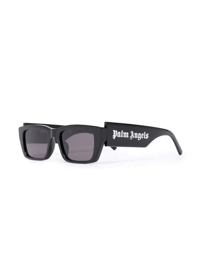 Shop Palm Angels Palm Rectangle-frame Sunglasses In Nero