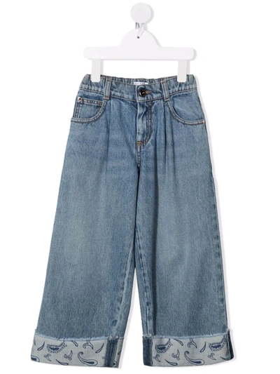 Shop Brunello Cucinelli Straight-leg Cotton Jeans In Blue