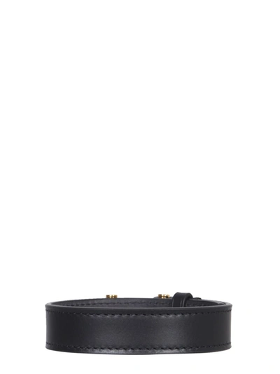 Shop Tom Ford Leather Bracelet In Black