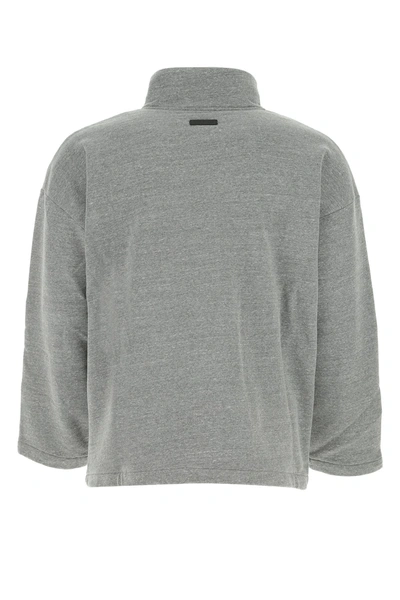 Shop Fear Of God Melange Grey Cotton Blend Sweatshirt  Nd  Uomo M