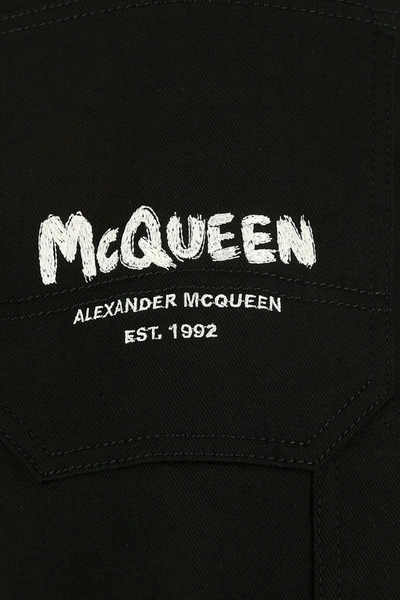 Shop Alexander Mcqueen Black Stretch Denim Jeans Black  Uomo 50