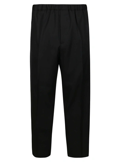 Shop Jil Sander Elasticated Waist Trousers In Black
