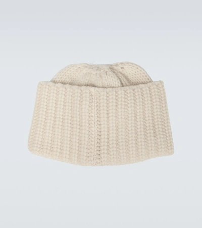 Shop Saint Laurent Cashmere Beanie In Neutrals