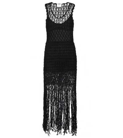 Shop Anna Kosturova Gypsy Crochet Minidress In Black