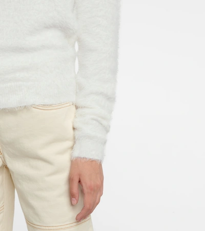 Jw Anderson Women Maglia Con Intarsio Logo In White