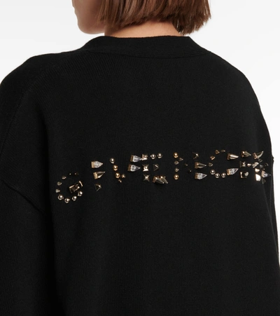 Shop Givenchy Wool And Cashmere Cardigan In Black