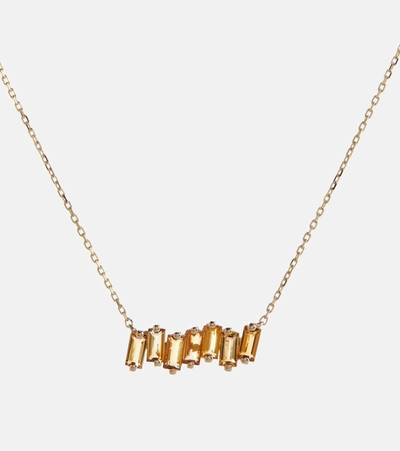 Suzanne Kalan 14kt Yellow Gold Necklace With Citrines In Gold