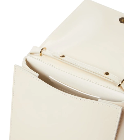 Shop Jil Sander Leather Shoulder Bag In White