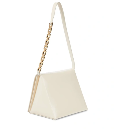 Shop Jil Sander Leather Shoulder Bag In White