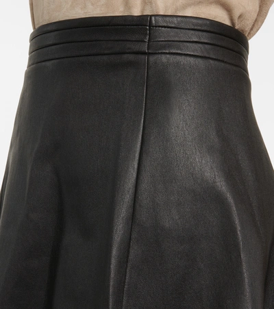 Shop Stouls Ivy High-rise Leather Mini Skirt In Black