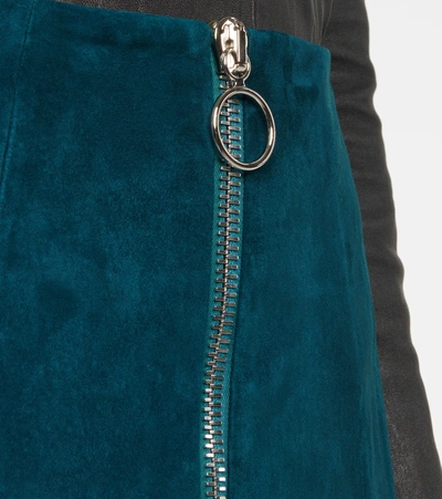 Shop Stouls Fantomette Suede Miniskirt In Blue