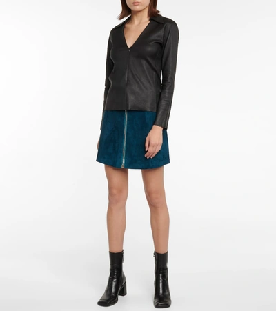 Shop Stouls Pepper Leather Top In Black