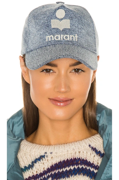 Shop Isabel Marant Tyron Hat In 淡蓝色