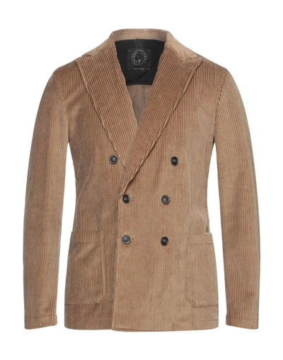 Shop T-jacket By Tonello Suit Jackets In Camel