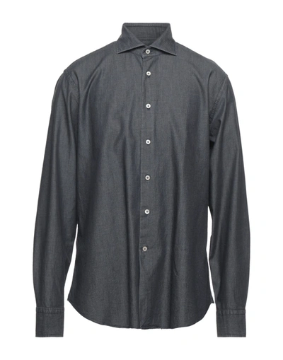 Shop Alessandro Gherardi Shirts In Steel Grey