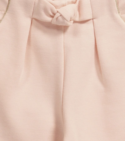 Shop Chloé Baby Cotton-blend Pants In Pink