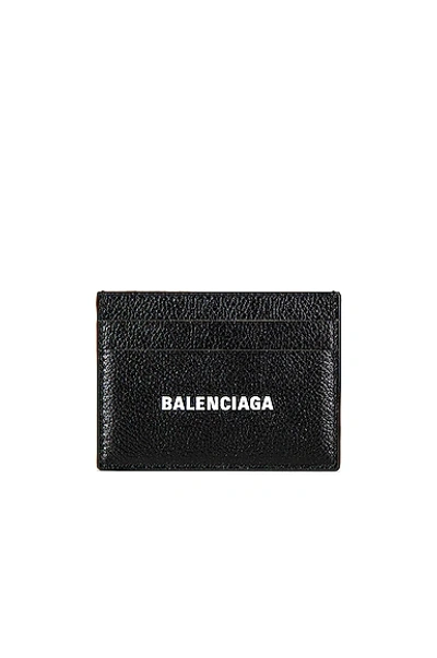 Shop Balenciaga Cash Cardholder In Black & White