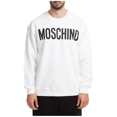 Shop Moschino Logo Printed Sweatshirt In White