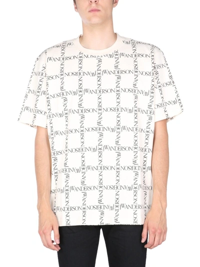 Shop Jw Anderson T-shirt With Logo Print In White