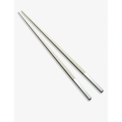 Christofle Uni Wood And Silver-plated Japanese Chopsticks