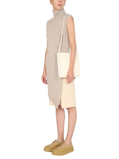 Shop Jil Sander Asymmetric Vest In Beige