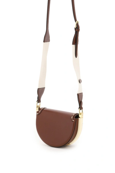 Shop Fendi Moonlight Shoulder Bag In Brown