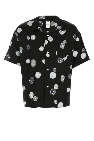 Shop Visvim Wallis Dice Short Sleeve Shirt In Black