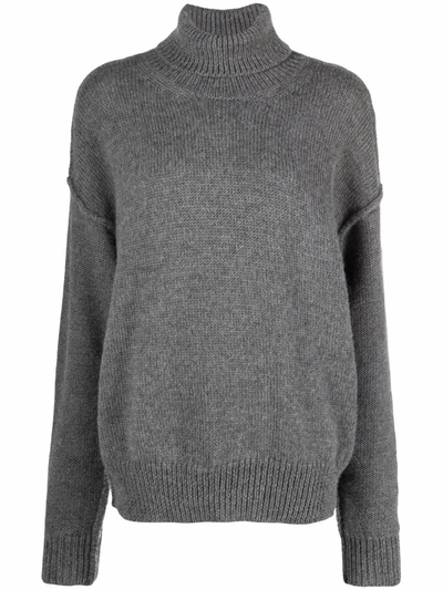 Palm Angels Pxp Patch Detail Jumper In Grey