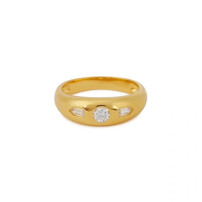 Shop V By Laura Vann Tina 18kt Gold-plated Ring