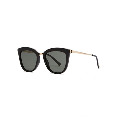 Shop Le Specs Caliente Black Cat-eye Sunglasses, Sunglasses, Black
