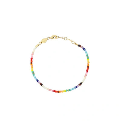 Shop Anni Lu Nuanua Beaded Bracelet In Multicoloured