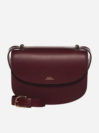 Shop Apc Geneve Mini Leather Shoulder Bag