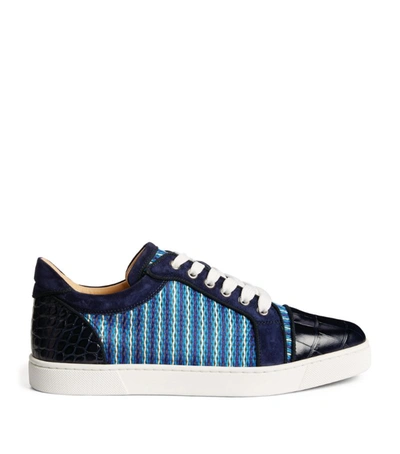 Shop Christian Louboutin Vieira Orlato Printed Sneakers In Blue