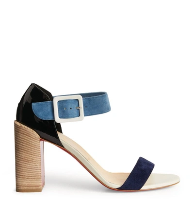 Shop Christian Louboutin Ariadne Suede Sandals 85 In Multi