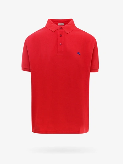 Shop Etro Polo Shirt In Red
